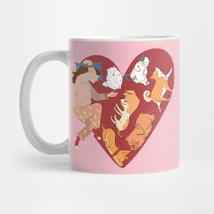 Valentines Day With My Dogs - Dog Lover Mug